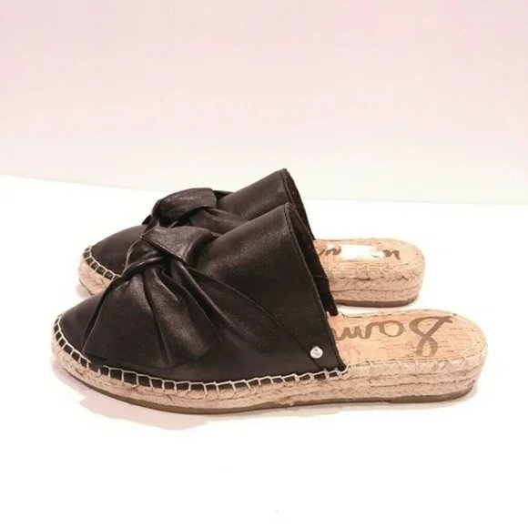 Sam Edelman Shoes - Sam Edelman Womens Shoes Black Flats Lynda Slide Size 6.5 Large #244
